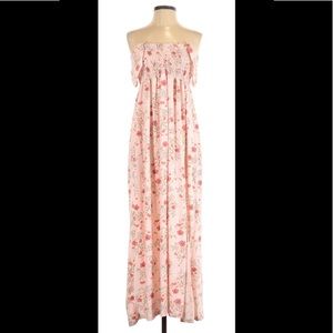 Light Pink Floral Maxi Dress